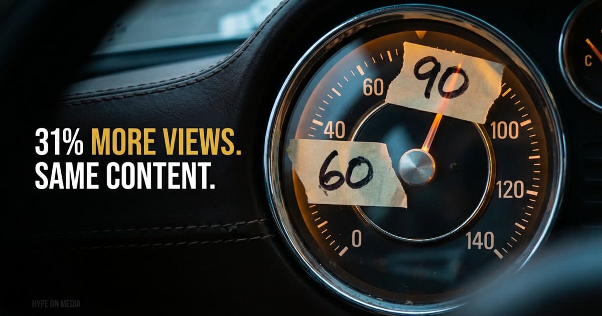 Car speedometer with relabeled numbers making 60 look like 90, illustrating YouTube view count inflation